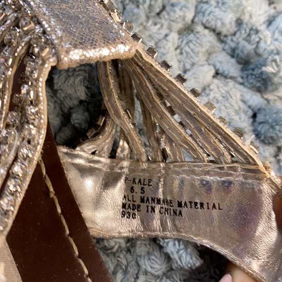 Steve Madden silver crystal sandals sz 6.5 - Picture 5 of 5
